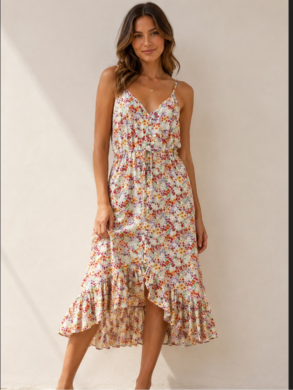NWT Rails Women’s Frida Midi Floral Sundress Summer Vacation Resortwear Twee